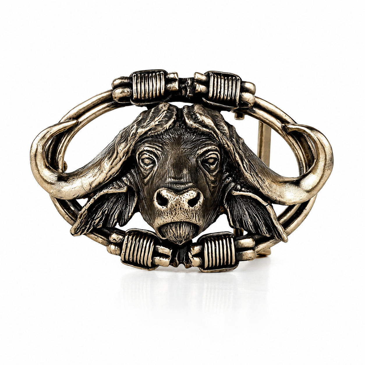Bronze Cape Buffalo Belt Buckle