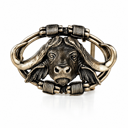 Bronze Cape Buffalo Belt Buckle