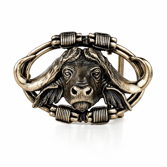 Bronze Cape Buffalo Belt Buckle