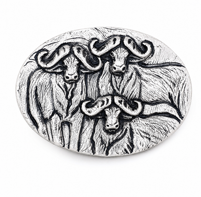 Cape Buffalo Belt Buckle