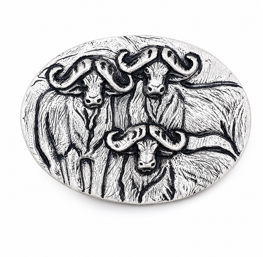 Cape Buffalo Belt Buckle