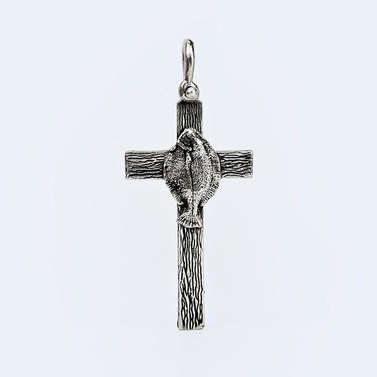 Flounder Cross Pendant