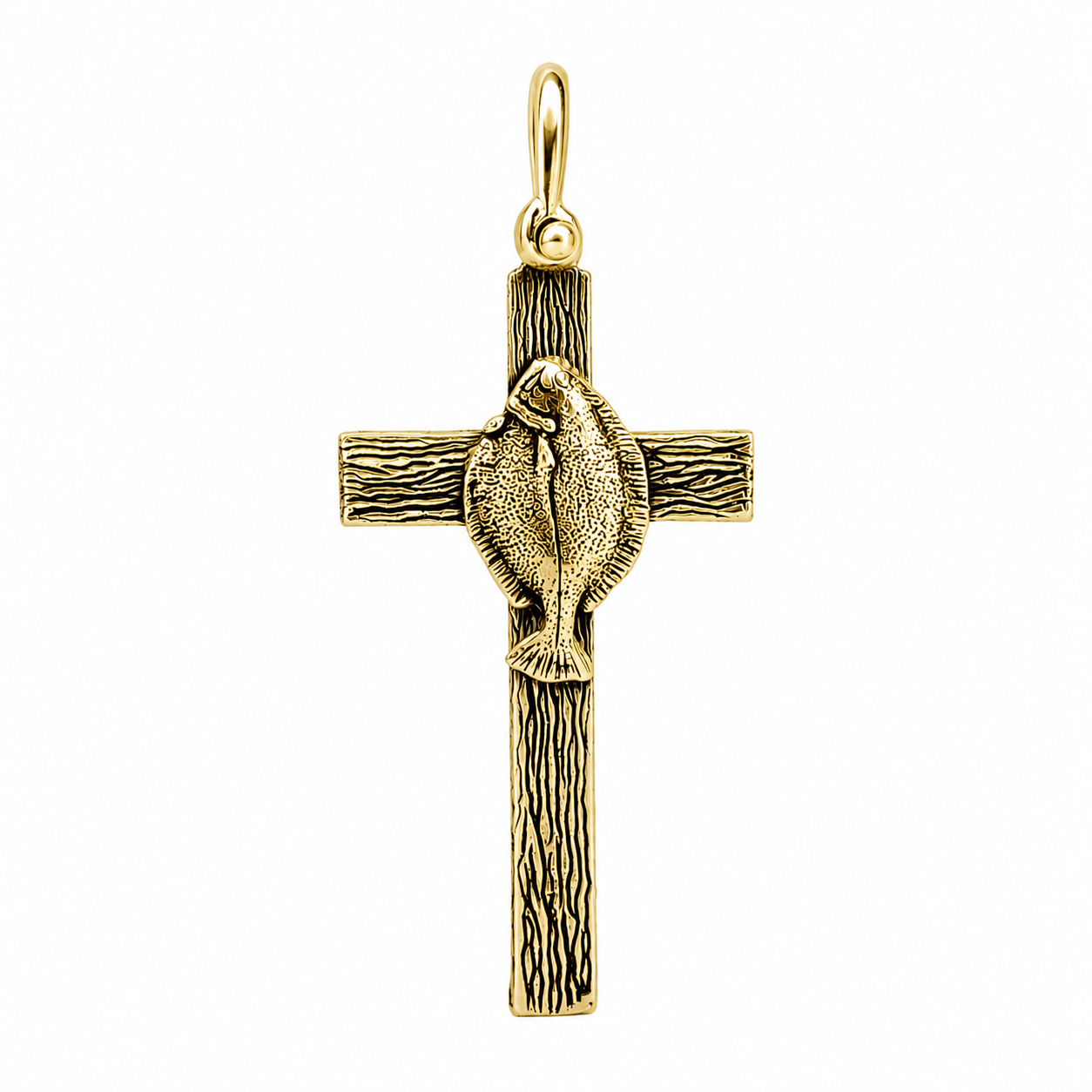 Flounder Cross Pendant