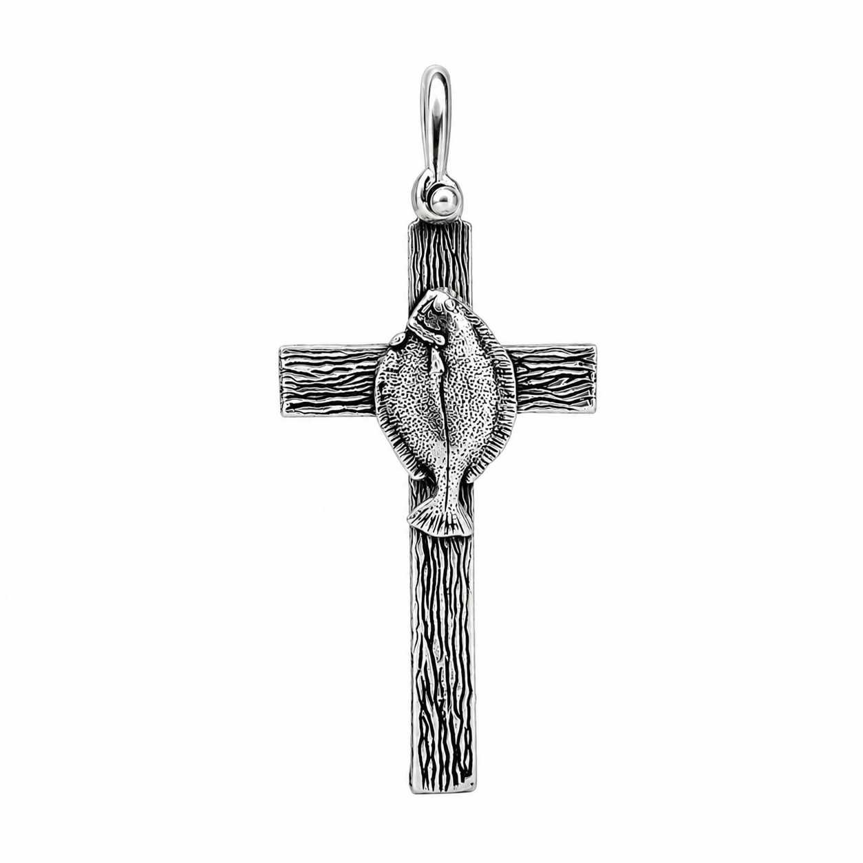 Flounder Cross Pendant