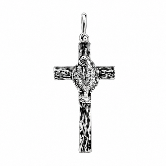 Flounder Cross Pendant