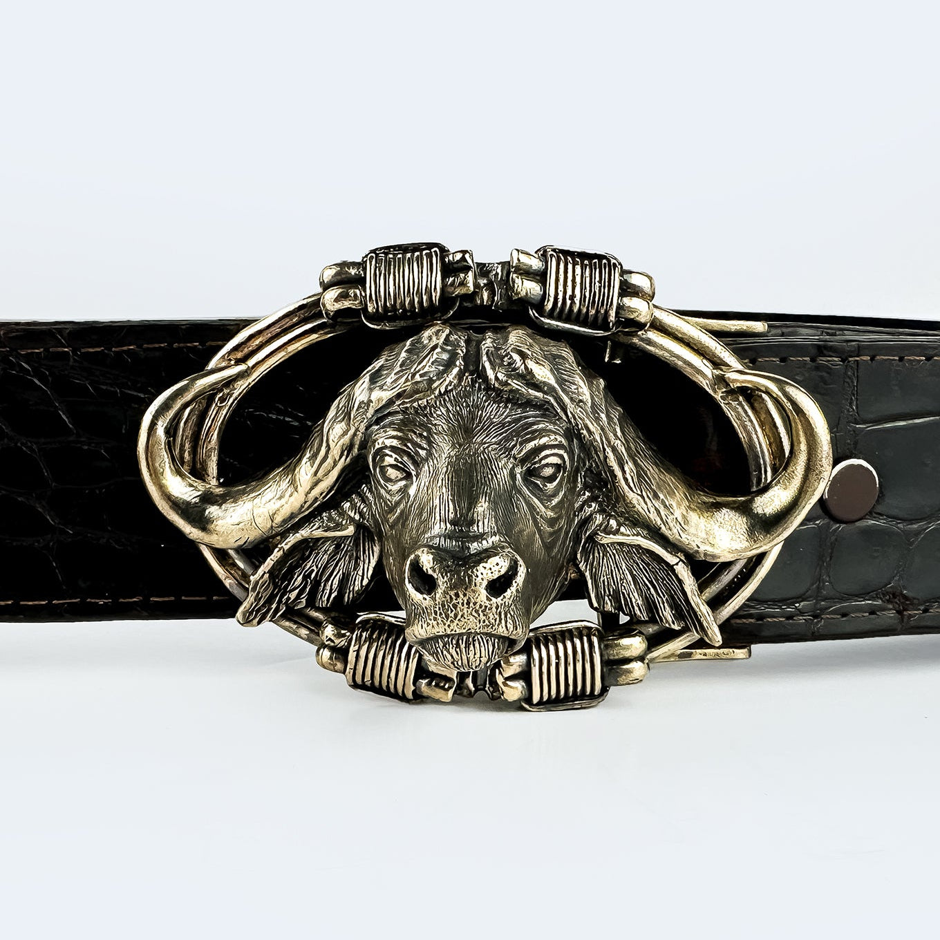 Bronze Cape Buffalo Belt Buckle