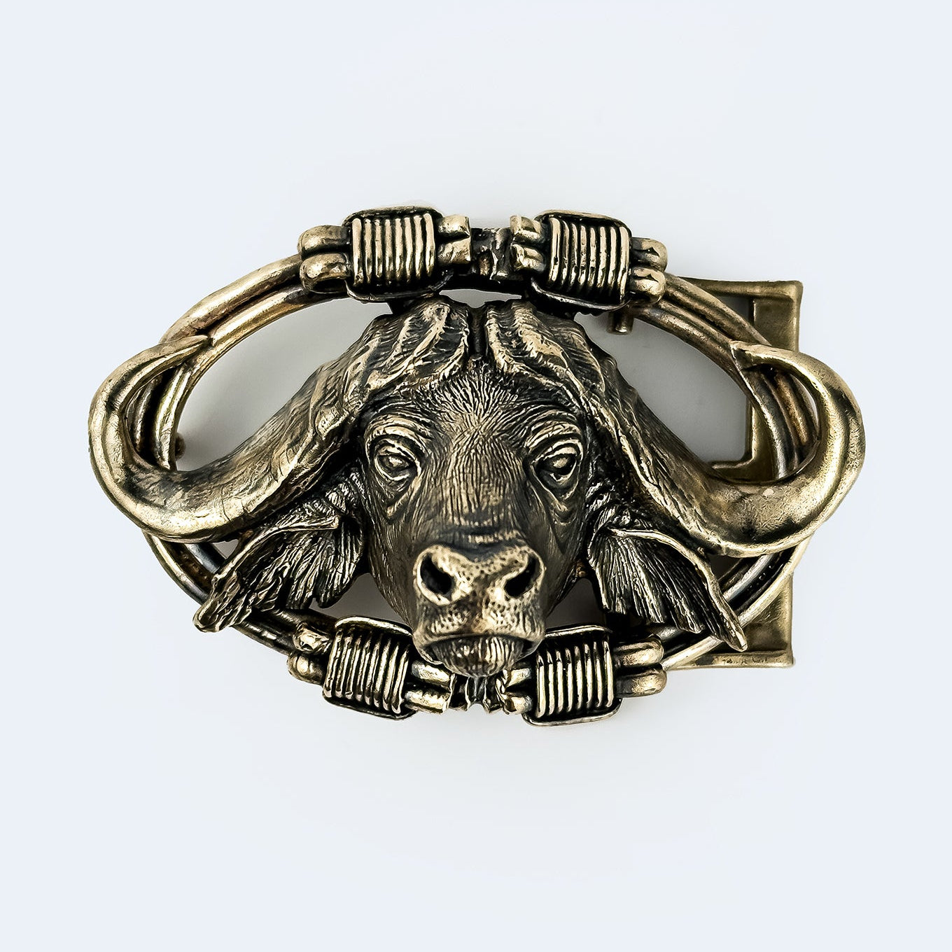 Bronze Cape Buffalo Belt Buckle