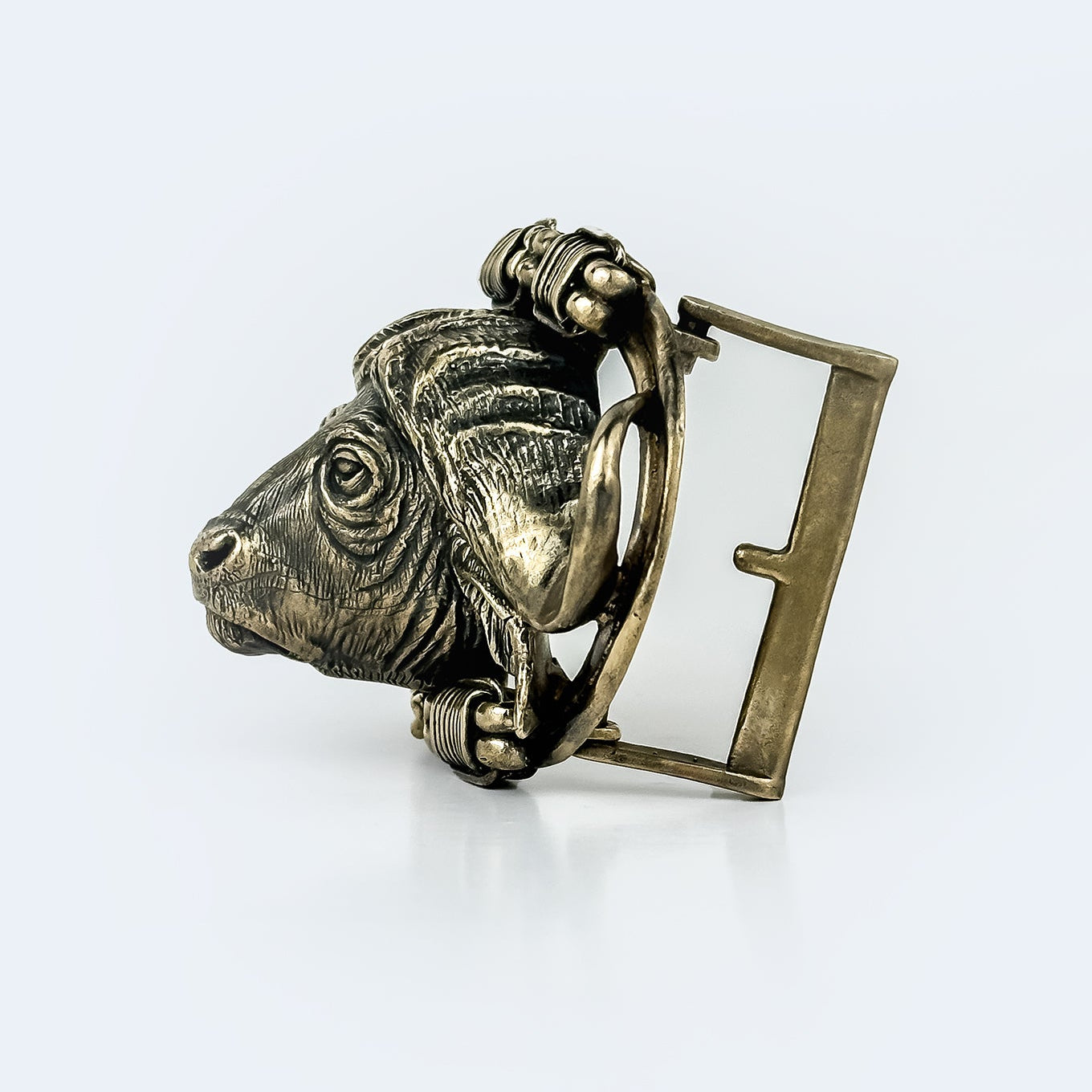 Bronze Cape Buffalo Belt Buckle