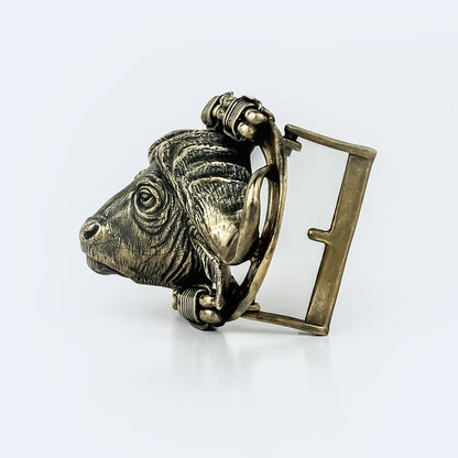 Bronze Cape Buffalo Belt Buckle