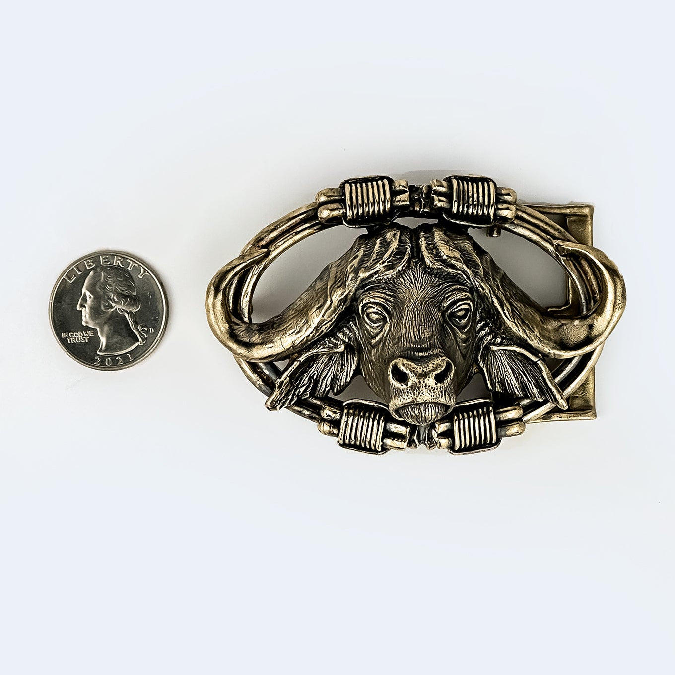 Bronze Cape Buffalo Belt Buckle