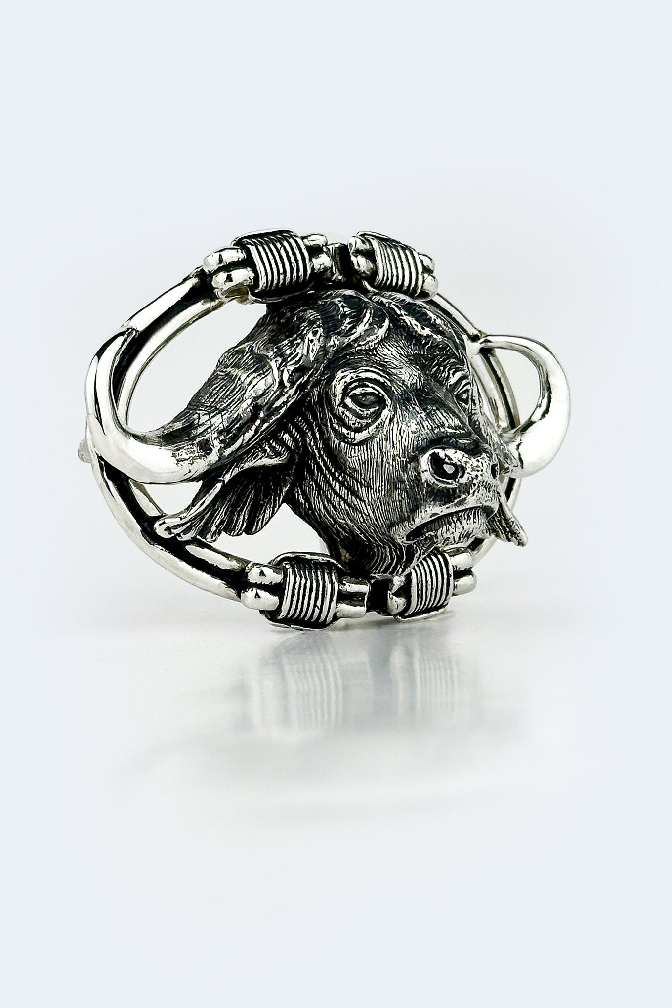 Cape Buffalo Belt Buckle-Sterling Silver