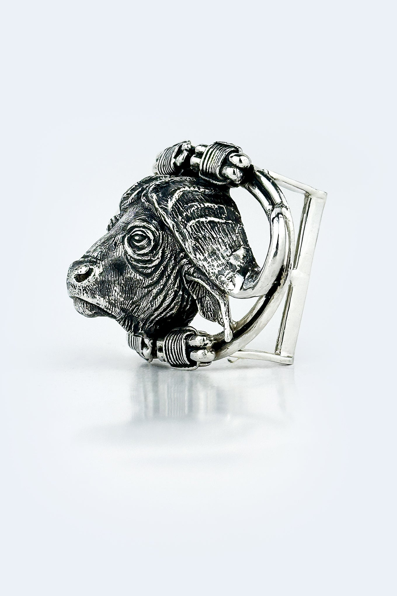 Cape Buffalo Belt Buckle-Sterling Silver