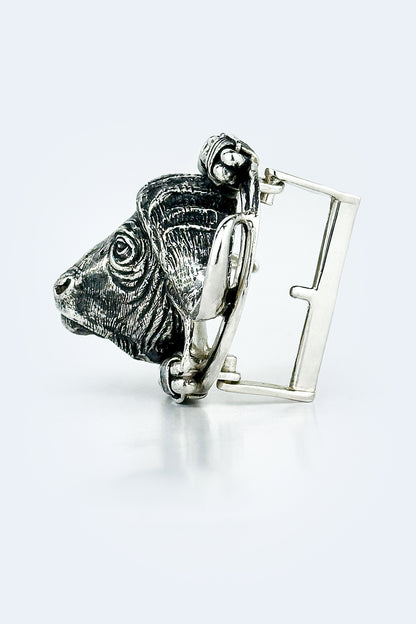 Cape Buffalo Belt Buckle-Sterling Silver