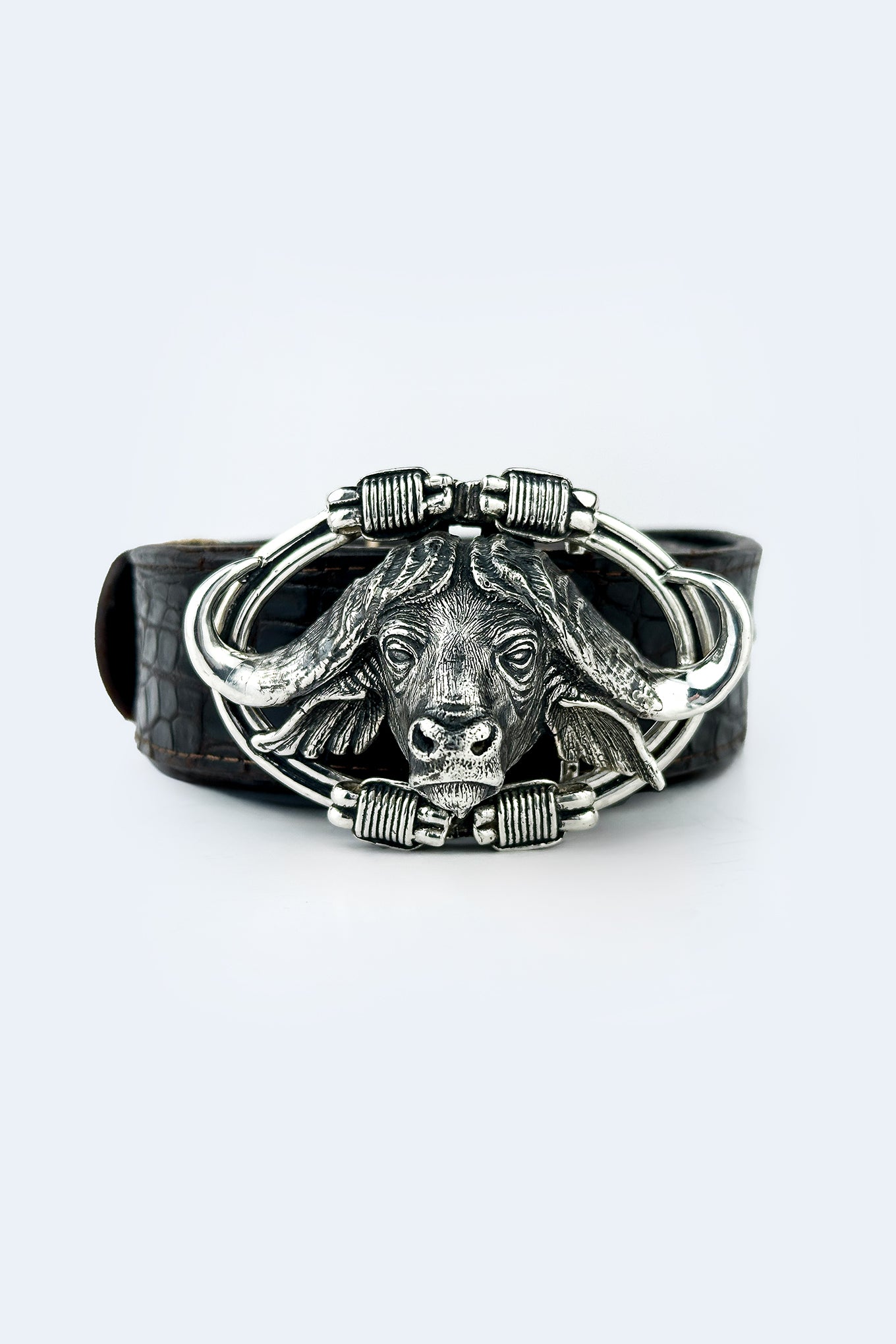 Cape Buffalo Belt Buckle-Sterling Silver