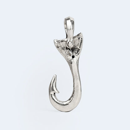Redfish Tail Hook Pendant with Black Spinel & Shackle Bail