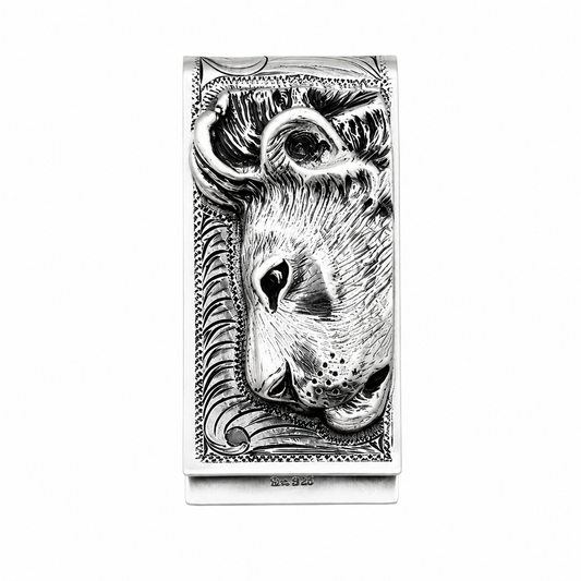 Sterling Silver Lion Money Clip – Guardian of Wealth