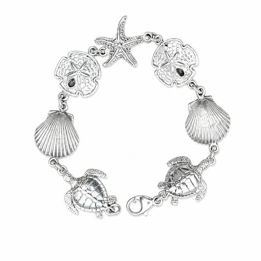 Sterling Silver Ocean Theme Bracelet