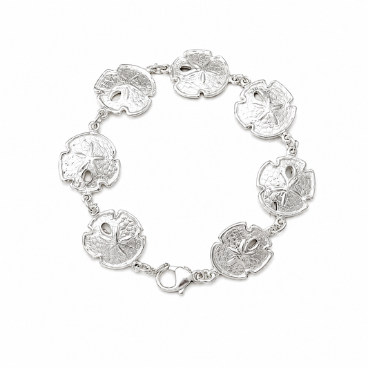 Sterling Silver Sand Dollar Charm Bracelet