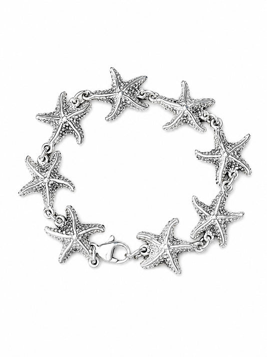 Sterling Silver Starfish Charm Bracelet