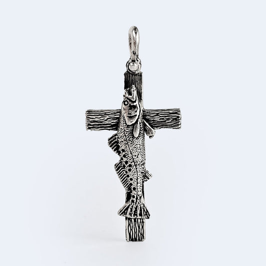 Trout Cross Pendant