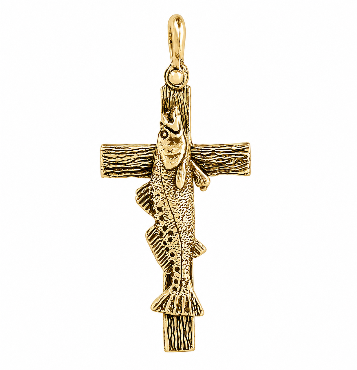 Trout Cross Pendant