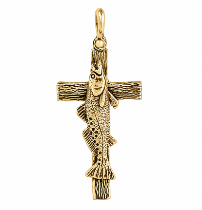 Trout Cross Pendant