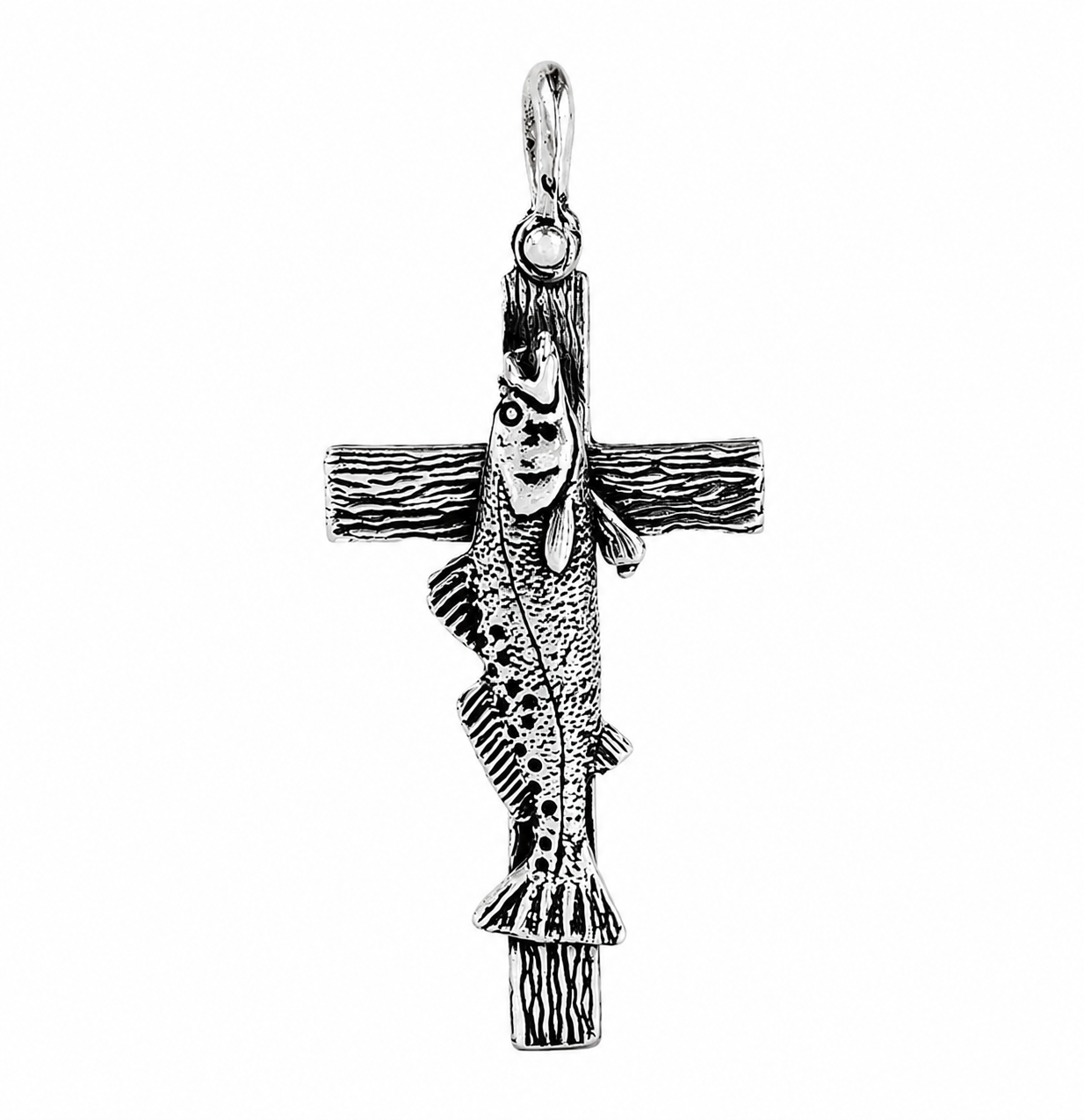 Trout Cross Pendant