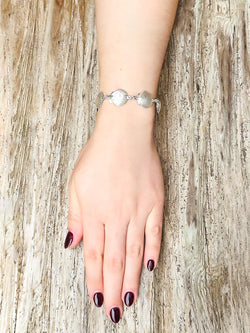 Sterling Silver Seashell Charm Bracelet | Size: 7.5 Inches